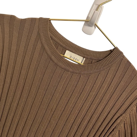 DISSH Ada Khaki Long Sleeve Midi Dress MED NWT - Picture 5 of 8